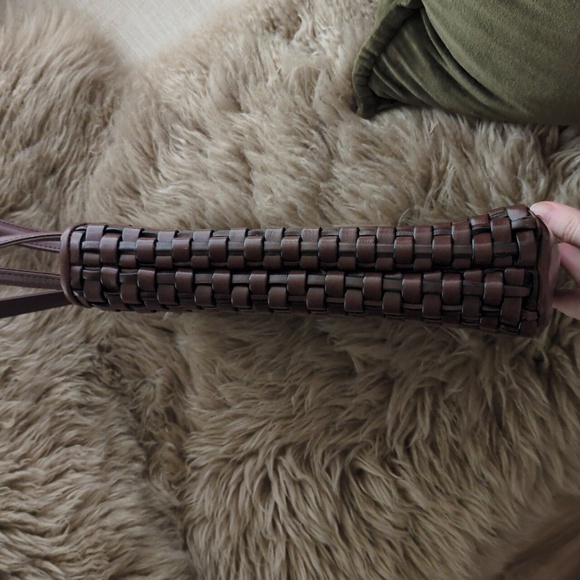 Nine West Chocolate Brown Woven Shoulder Bag - Picture 4 of 10
